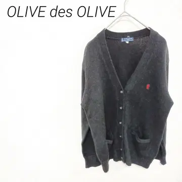 OLIVE des OLIVE 블랙 가디건 스쿨 울 혼방 S