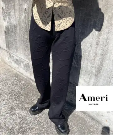 24년 모델 [Ameri] MATELASSE SLIM PANTS 팬츠