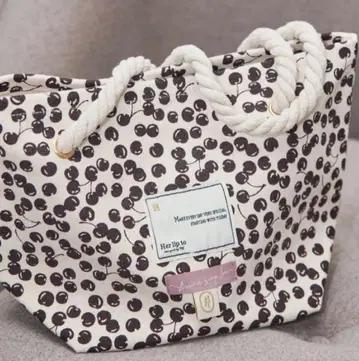 Herlipto Cherry Tote Bag 체리 토트 에스프레소