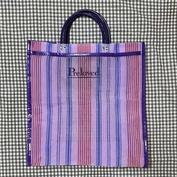Preloved 메르카도 메쉬 백 퍼플