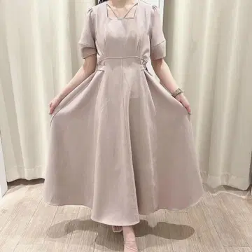 AnMILLE 사이드 벨트 볼륨 원피스