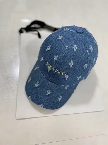 NINA RICCI 데님 자수 캡