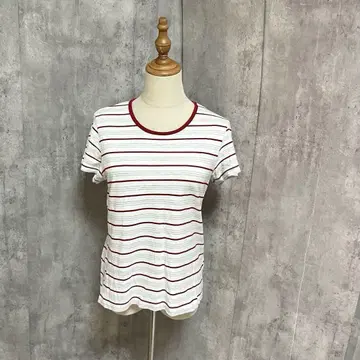 보더 심플 티셔츠 캐주얼 깨끗한 구제 의류
