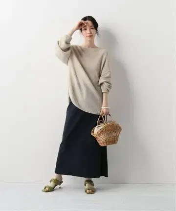 GRISE 5cm 가죽 더블 트위스트 뮬 샌들 L 24.5