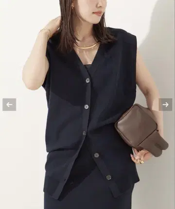 plage CRAFT curvy 가디건 네이비
