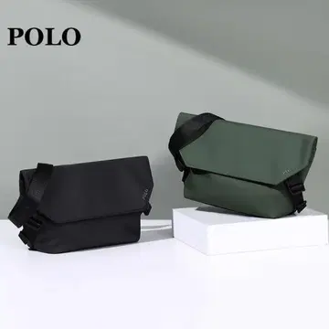 POLO 메신저 백 블랙 그린