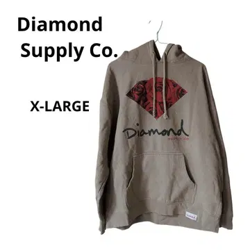 Diamond Supply Co. 장미 디자인 후드티 X-LARGE