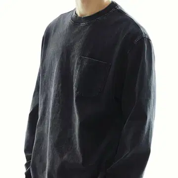 완판 [ H&M ] 유즈드 워시/티셔츠/블랙 XL/새상품