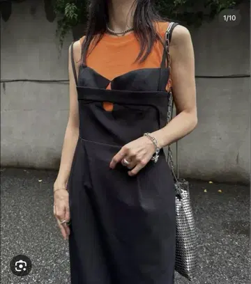 MEDI LAYERED SUSPENDER I LINE SKIRT