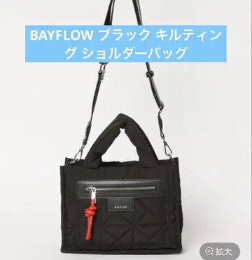 BAYFLOW 블랙 퀼팅 숄더백