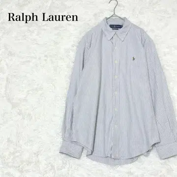 랄프 로렌 스트라이프 버튼 다운 셔츠 LL XL 자수 원포인트