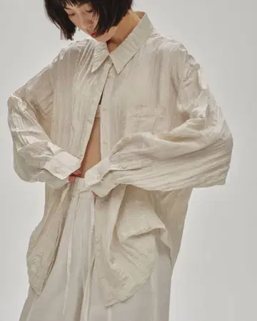 todayful Crape Satin Shirts 에크루