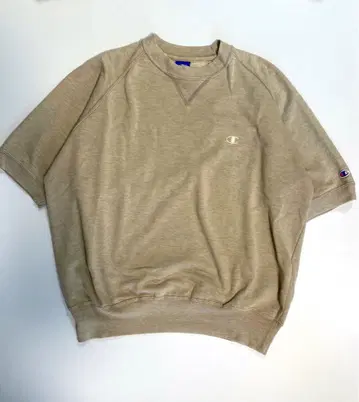 챔피온 90s 리브 티셔츠 래글런 베이지