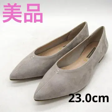 INTER-CHAUSSURES 그레이 스웨이드 모카신 23.0cm 정도