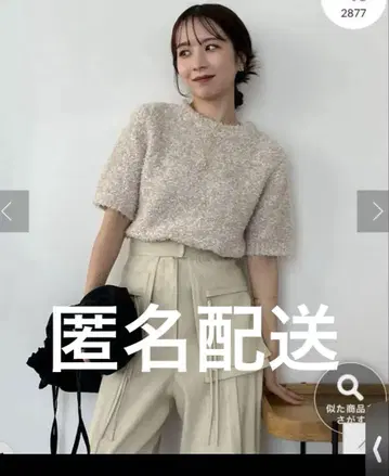 capricieux le'mage 리본 얀 하프 슬리브 풀오버