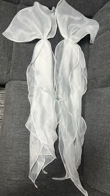 웨딩 화이트 쉬폰 소매