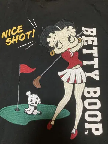 vanson Betty Boop 티셔츠 블랙 L 사이즈