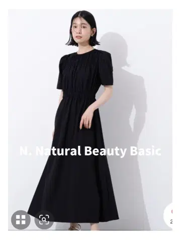 N.Natural Beauty Basic*론 턱 숄더 원피스