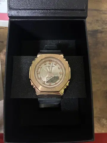G-SHOCK 디지털 아날로그 손목시계 로즈 골드