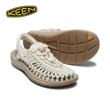 KEEN 26cm 메쉬 편직 스포츠 샌들 화이트