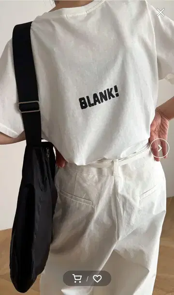 캐널진 CANAL JEAN BLANK! 백 로고 T 화이트