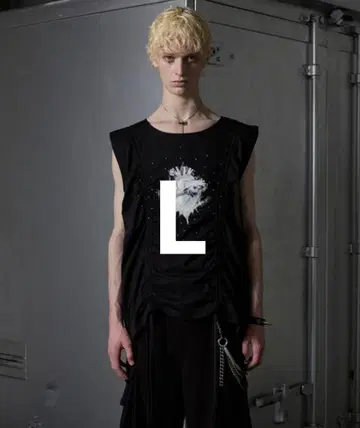 GRANCY 셔링 디자인 큐빅 그래픽 슬리브리스 T 3