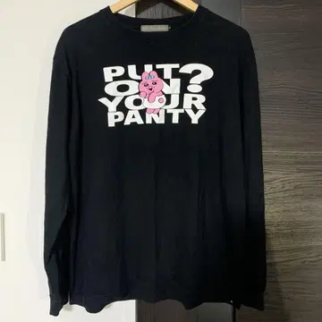 빤쮸토끼 롱 티셔츠 L 블랙