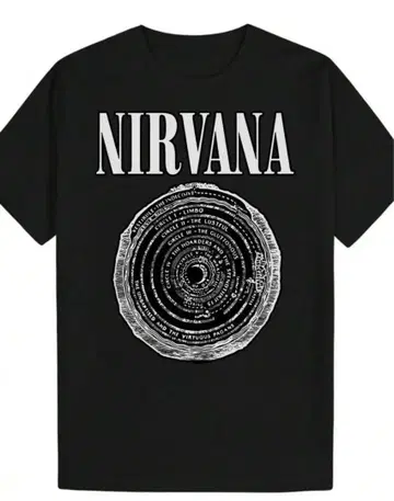NIRVANA 블랙 티셔츠