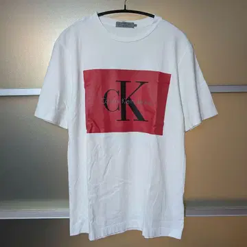 Calvin Klein Jeans T셔츠 XS 화이트/레드