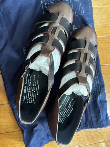 쇼세 Travel Shoes 브라운 스트랩 샌들 37
