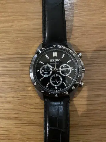 SEIKO 블랙 가죽