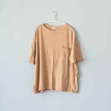 여백 yohaku 오가닉 카라 코튼 거즈 티셔츠 fox brown
