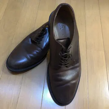 브라운 가죽 레이스업 슈즈