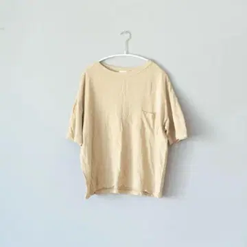 여백 yohaku 오가닉 카라 코튼 거즈 티셔츠 fox green