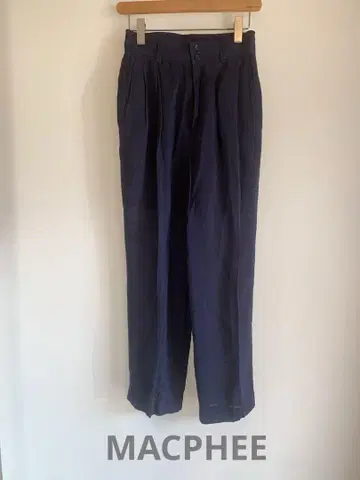MACPHEE 라미 팬츠 네이비 컬러 S 사이즈