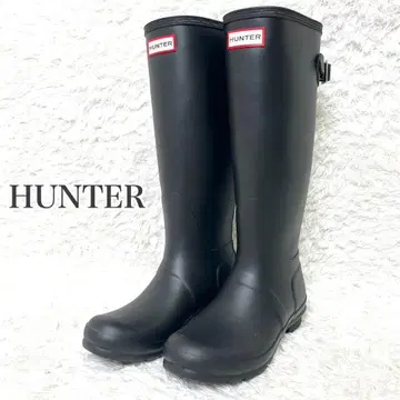 미사용급 HUNTER 헌터 레인부츠 장화 블랙 US38