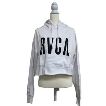 RVCA 화이트 크롭 후드티