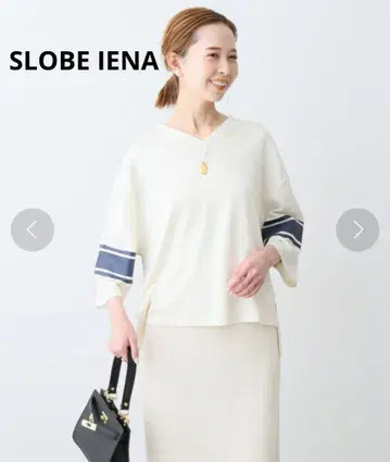슬로브 이에나 SLOBE IENA 7부 소매 티셔츠 프리 사이즈