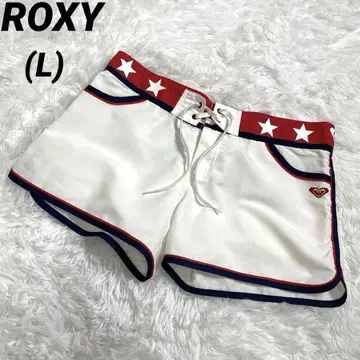 ROXY 록시 숏 팬츠 엉덩이 로고 화이트 별 패턴 여름 룸웨어 홈웨어
