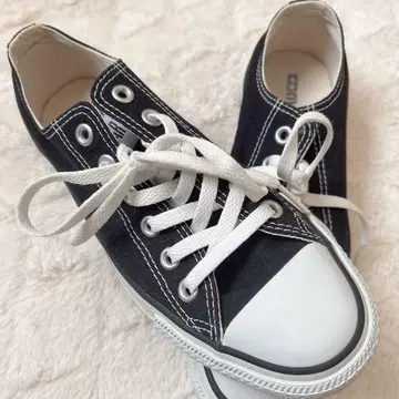 CONVERSE ALL STAR 블랙 로우 컷 스니커즈