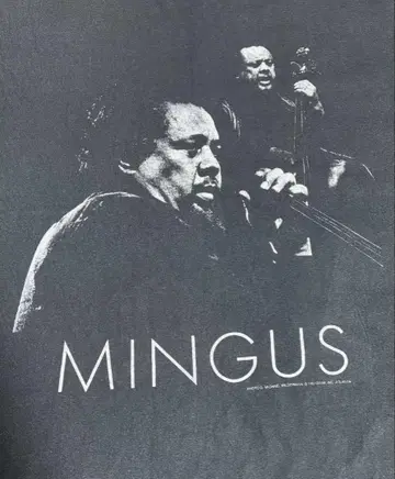 90년대 재즈 티셔츠 MINGUS 페이드 사진 Gear Inc
