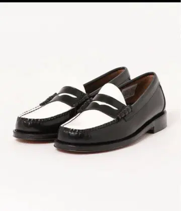 G.H Bass 로퍼 Weejuns 25cm 블랙과 화이트 가죽 로퍼