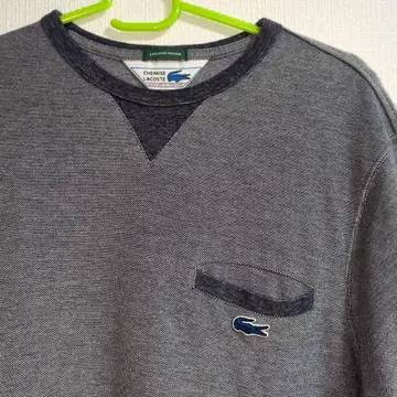 LACOSTE CHEMISE FRANCE 문자 악어 로고 자수 노카라