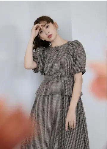 herlipto 깅엄 체크 원피스