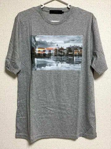 ARTISAN 그레이 프론트 프린트 T셔츠 M 사이즈