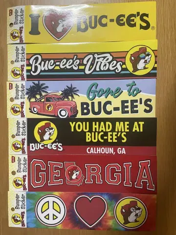 Buckeye's 오리지널 범퍼 스티커 6개 세트 씰 Buc-ee's