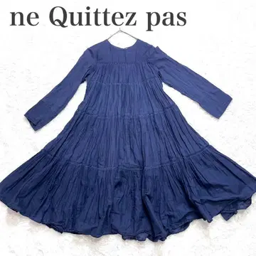 새상품급 ne Quittez pas  코튼 보일 원피스 네이비