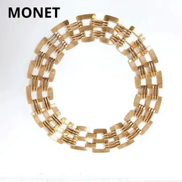 새상품급 MONET 목걸이 고져스 와이드 골드 빈티지