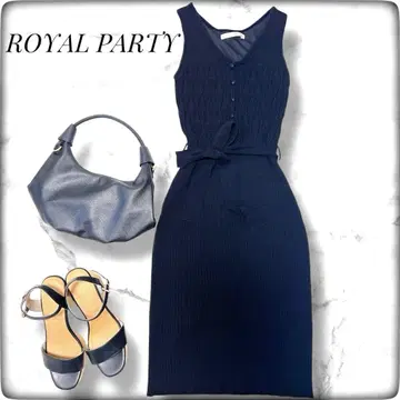 로얄 파티 ROYALPARTY 허리 리본 원피스 블랙 원피스