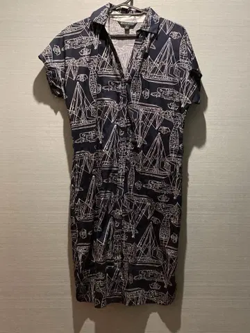 Brooks Brothers 프린트 셔츠 원피스 사이즈 4